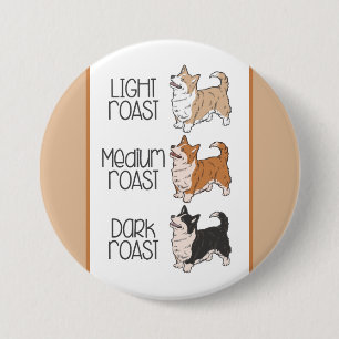Corgi Hund & Kaffee Button