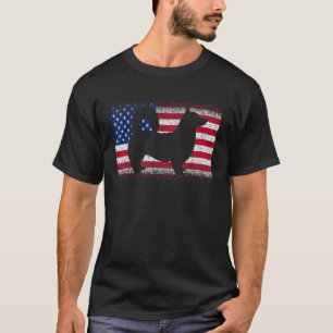 Corgi-Hund mit patriotischer USA-Flagge zum 4. Jul T-Shirt