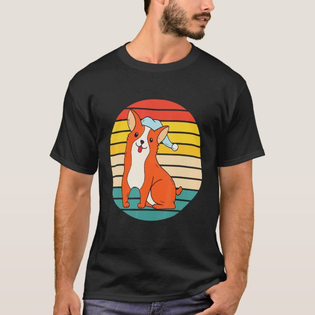 Corgi Hund Schläft T-Shirt (Vorderseite)