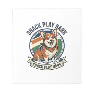 Corgi-Hund-Shirt Lustige Vintage-Prägung Tierliebh Notizblock