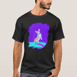Corgi Hund tanzt Retro Breakdancing Tanz Tänzer T-Shirt