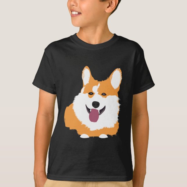 Corgi Hund Tiere Kinder T-Shirt (Vorderseite)