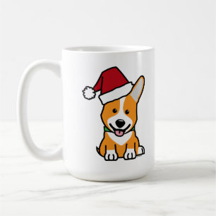 Corgi-Hund-Welpe Pembroke Welsh Weihnachten Santa- Kaffeetasse
