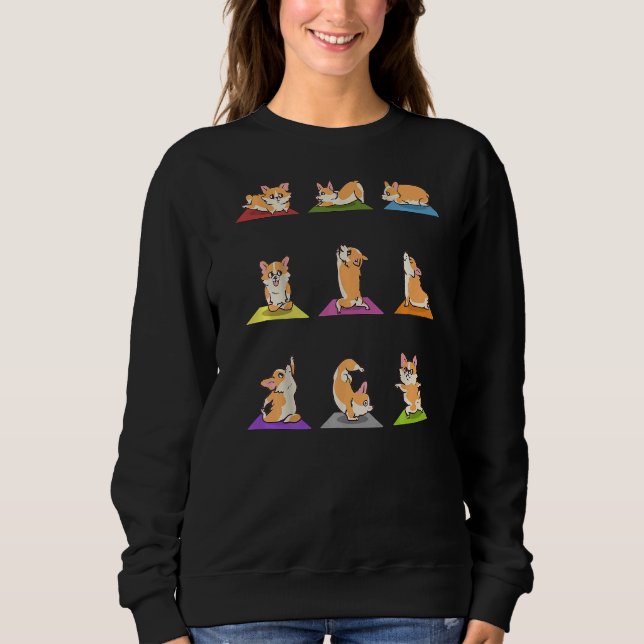 Corgi Hunde Yoga Asana Posen Medizin Master Sweatshirt (Vorderseite)