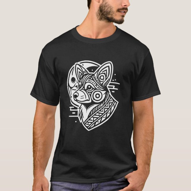 Corgi - Hunderasse Mondphasen T-Shirt (Vorderseite)