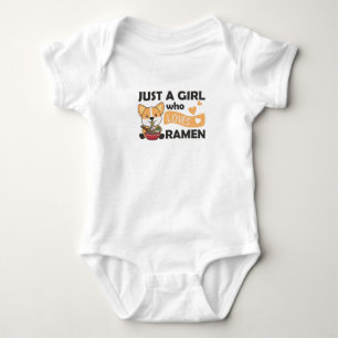 Corgi I einfach wie Ramen Sweet Kawaii Noodle Baby Strampler