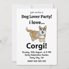 Corgi I Liebe Corgi Einladung