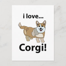 Corgi I Liebe Corgi Postkarte