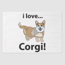 Corgi I Liebe Corgi Seidenpapier