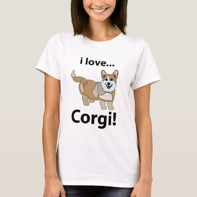 Corgi I Liebe Corgi T-Shirt (Vorderseite)