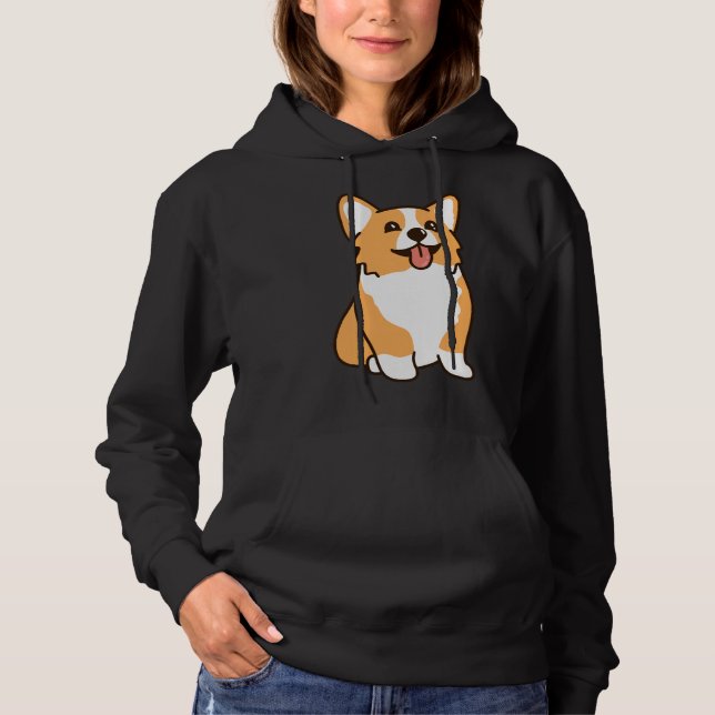Corgi Illustration Hoodie (Vorderseite)