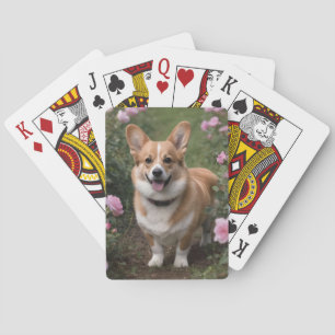 Corgi in den rosa Rosen, Spielkarten