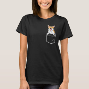 Corgi in Ihrer Vordertasche Männer Hundeliebhaber T-Shirt