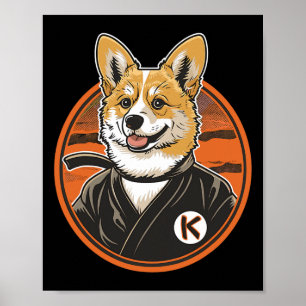 Corgi in Jiu Jitsu Gi Bjj Poster