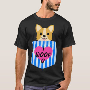 Corgi In Pocket Cute And Funny Dog T-Shirt