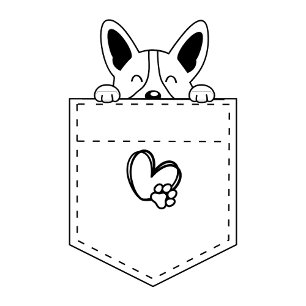 Corgi in Tasche mit Weihnachtsmannmütze   Weihnach T-Shirt