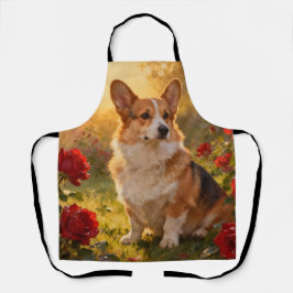 Corgi in the Roses III Schürze