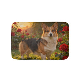 Corgi in the Roses IV Badematte