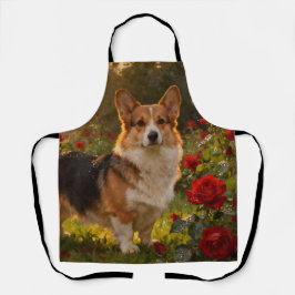 Corgi in the Roses IV Schürze
