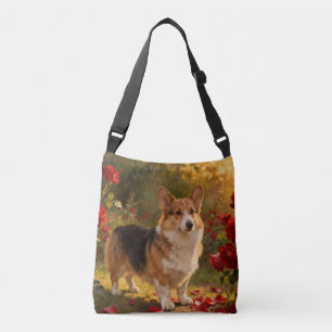 Corgi in the Roses V Tragetaschen Mit Langen Trägern