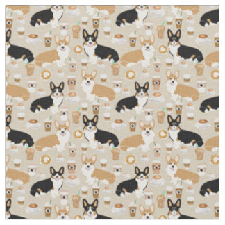 Corgi-Kaffee - Wolljacke Corgihunde Stoff