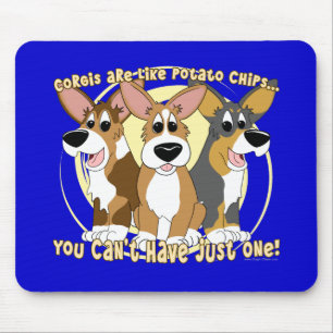 Corgi-Kartoffelchips Mousepad