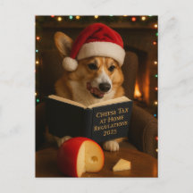 Corgi 'Käse-Steuer' Weihnachtskarte