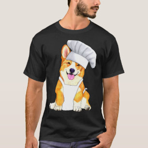 Corgi Koch Niedlicher Hund in einem Koch ha T-Shirt