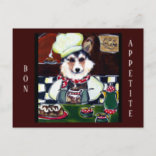 Corgi Koch Postkarte
