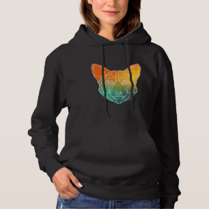 Corgi Kontur Polygons Aquarell Silhouette Hoodie