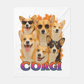 Corgi Kopie Fleecedecke