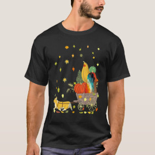 Corgi Kürbis Tie Dye Hund Herbstlaub Erntedankfes T-Shirt