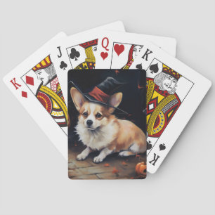 Corgi Kürbisse Halloween Gruselig Spielkarten