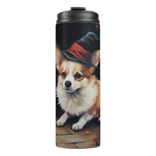 Corgi Kürbisse Halloween Gruselig Thermosbecher