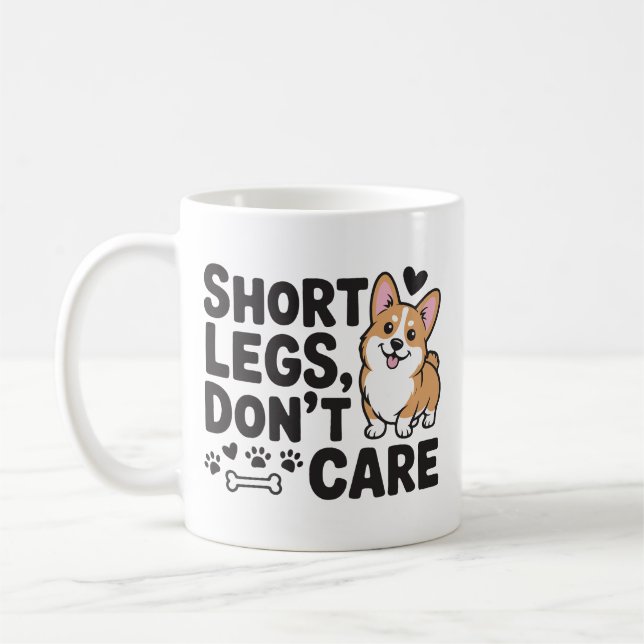 Corgi kurze Beine sind egal Lustiger Spruch Kaffeetasse (Links)