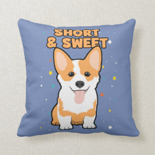 Corgi-- kurzer und süß, niedlicher HundeCartoon, Kissen