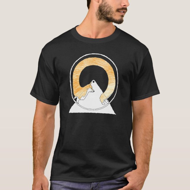 Corgi-Laufband-Training T-Shirt (Vorderseite)
