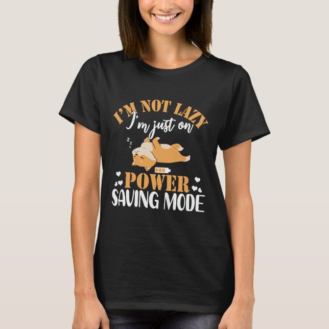 Corgi Lazy Sleeping Dog T-Shirt (Vorderseite)