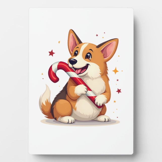 Corgi Lebkutscherfreude Fotoplatte (Vorderseite)
