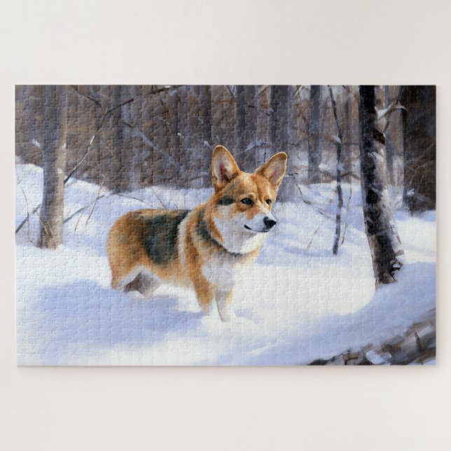 Corgi Let It Snow Weihnachten (Horizontal)