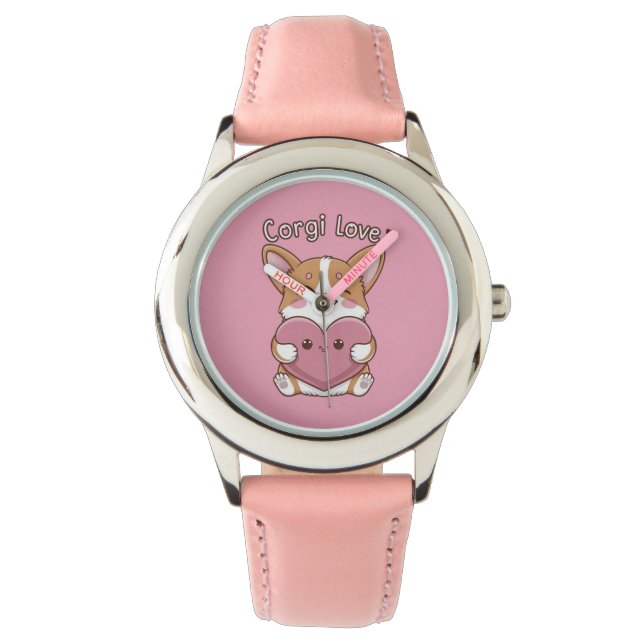 Corgi Liebe Armbanduhr (Vorderseite)