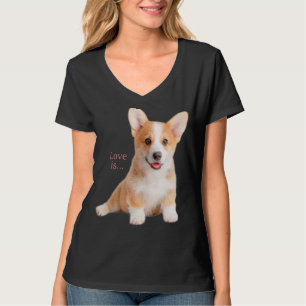 Corgi Liebe ist Hunde Mama Vater Welpen Haustiere T-Shirt