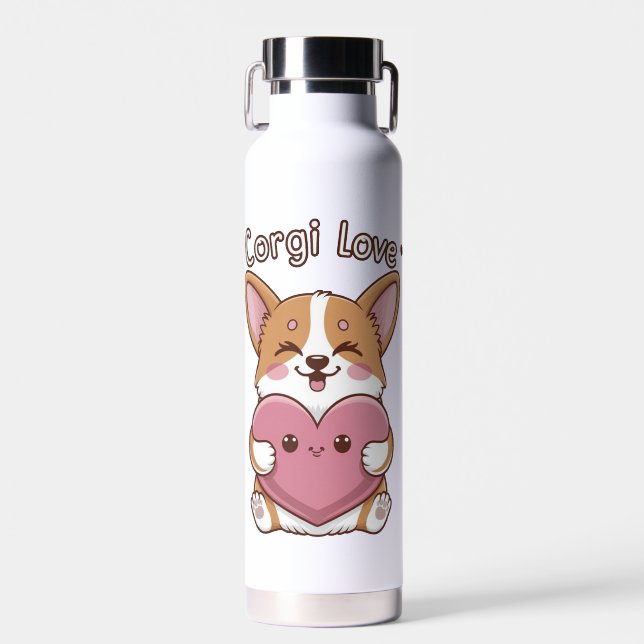 Corgi Liebe Trinkflasche (Vorne)