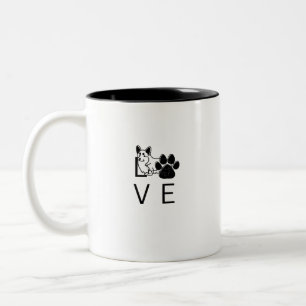CORGI-LIEBE ZWEIFARBIGE TASSE