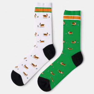 Corgi Life Männer Socken Tri w. Schwanz v1 G