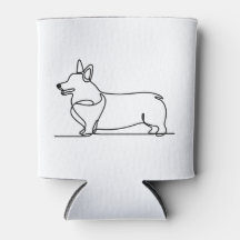 Corgi Line Zeichnend