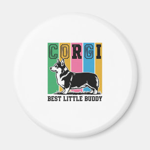 Corgi Love Shirt Vintage Gravur Hund Silhouette_ Magnet