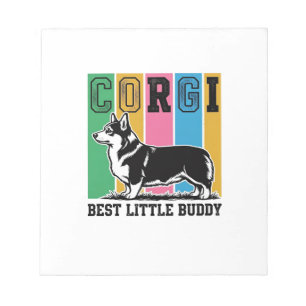 Corgi Love Shirt Vintage Gravur Hund Silhouette_ Notizblock
