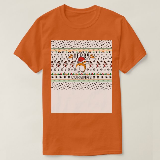Corgi Lover Christmas Mask T-Shirt (Design vorne)
