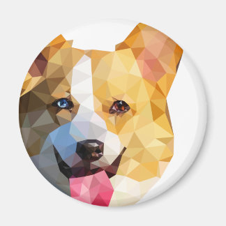 Corgi Low Poly Art Magnet